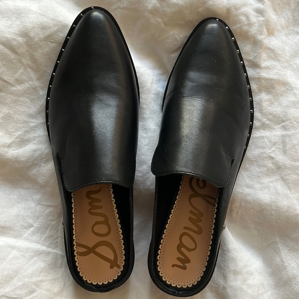 Sam Edelman Black Leather Flats